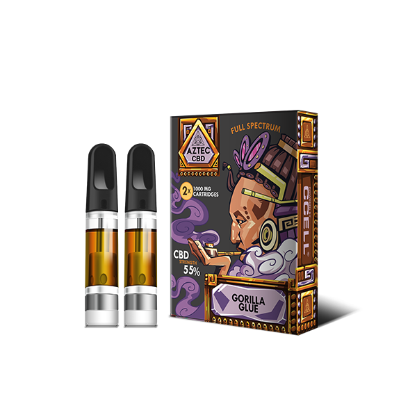 Aztec CBD 2 x 1000mg Cartridges- 1ml