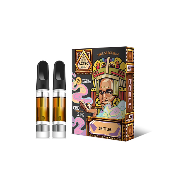 Aztec CBD 2 x 1000mg Cartridges- 1ml