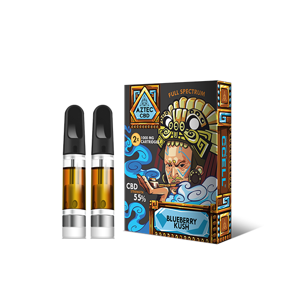 Aztec CBD 2 x 1000mg Cartridges- 1ml