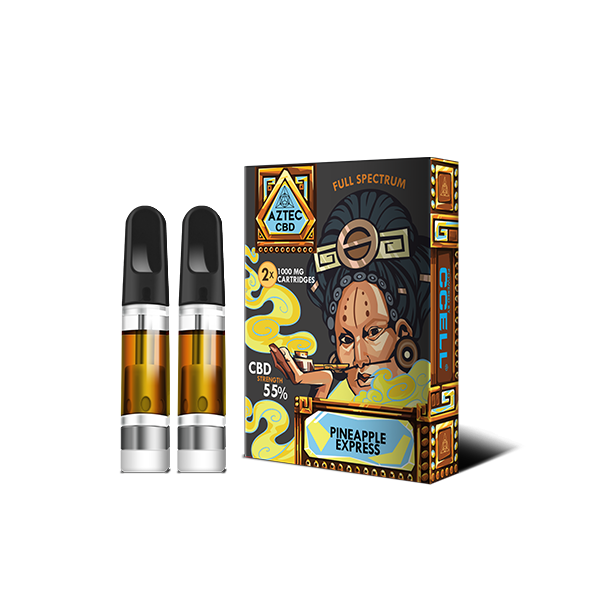 Aztec CBD 2 x 1000mg Cartridges- 1ml