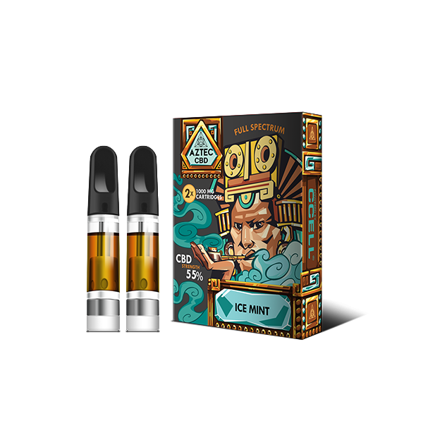 Aztec CBD 2 x 1000mg Cartridges- 1ml