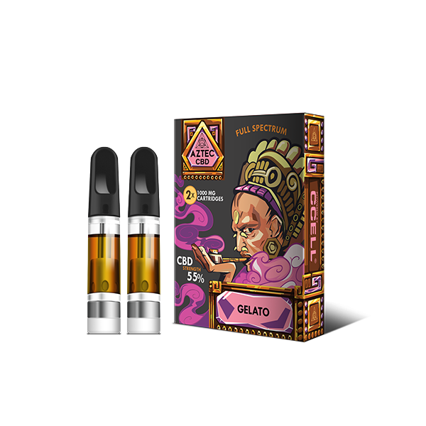 Aztec CBD 2 x 1000mg Cartridges- 1ml