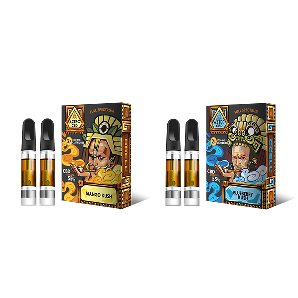 Aztec CBD 2 x 1000mg Cartridges- 1ml