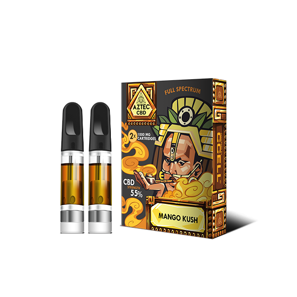Aztec CBD 2 x 1000mg Cartridges- 1ml
