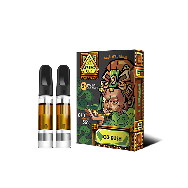 Aztec CBD 2 x 1000mg Cartridges- 1ml