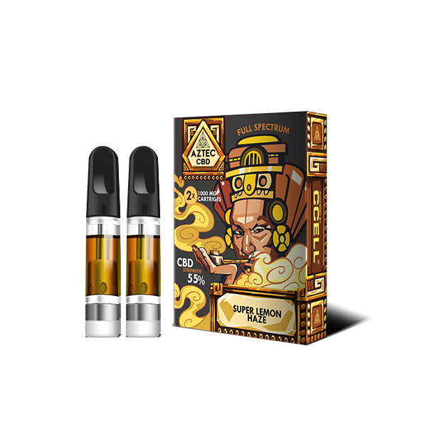 Aztec CBD 2 x 1000mg Cartridges- 1ml