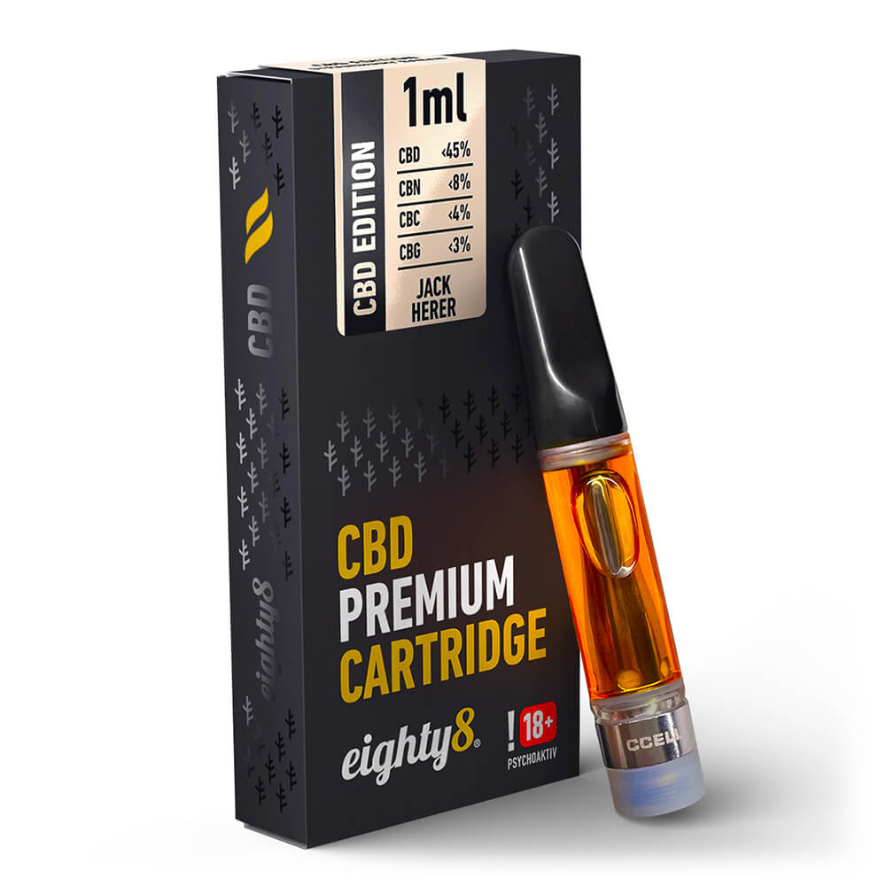 Eighty8 450MG CBD 45% CBD Vape Cartridge - Jack Herer Flavour