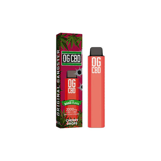 DARWIN OG 3000 PUFF - 2000mg DISPOSABLE CBD VAPES - CHOOSE FLAVOUR