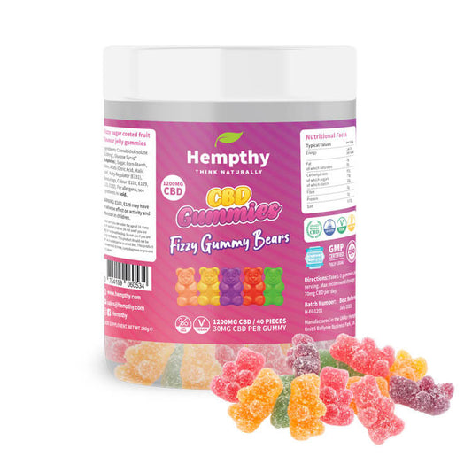 HEMPTHY CBD 1200mg FIZZY GUMMY BEARS