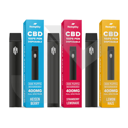 HEMPATHY CBD 400mg DISPOSABLE CBD VAPE - CHOOSE FLAVOUR