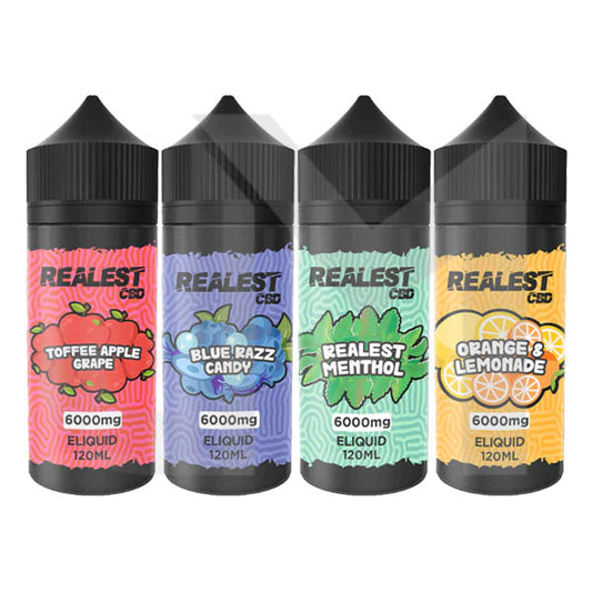 REALEST CBD - 6000mg CBD E-LIQUIDS 100ml - CHOOSE FLAVOUR