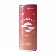 GOODRAYS 30mg CBD DRINK - RASPBERRY & GUAVA SELTZER 250ml